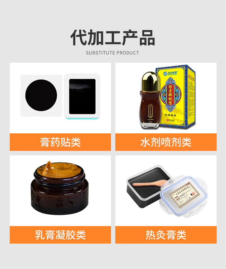 膏药代加工产品种类