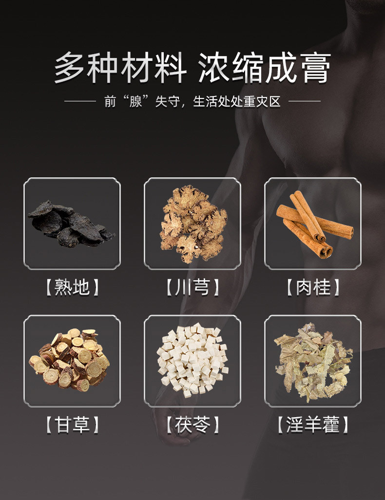 前列腺保健膏多种材料浓缩成膏